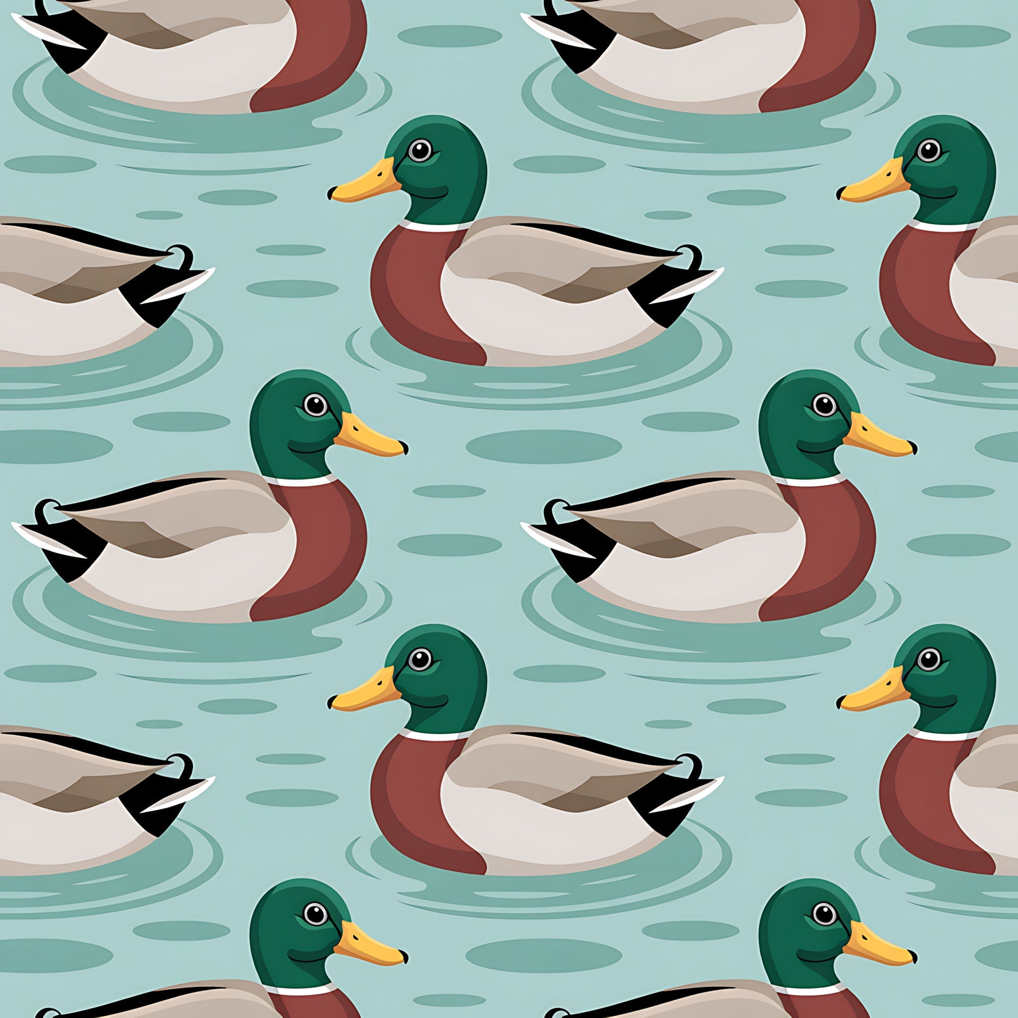 Drakes and Lilies Pattern 15 Minky Fabric
