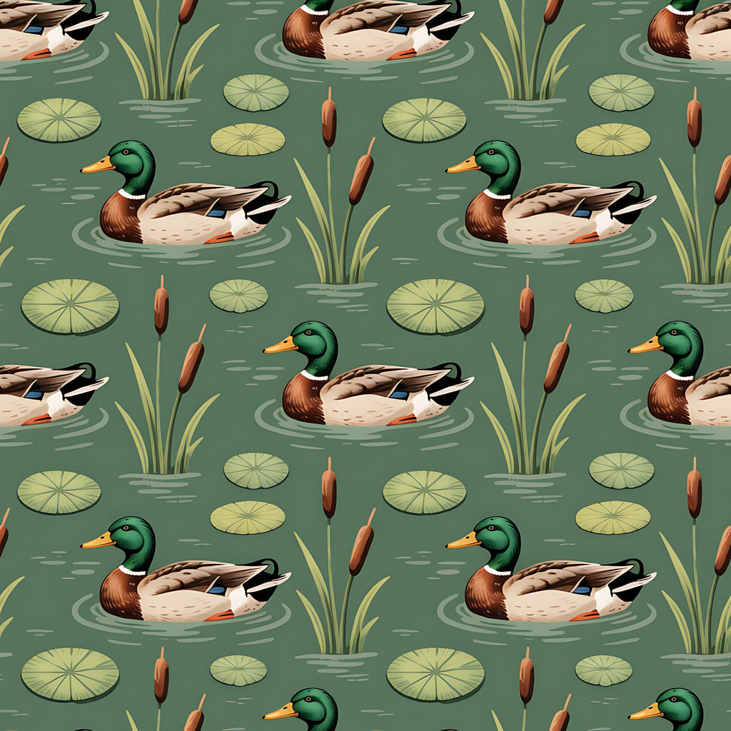 Drakes and Lilies Pattern 16 Minky Fabric