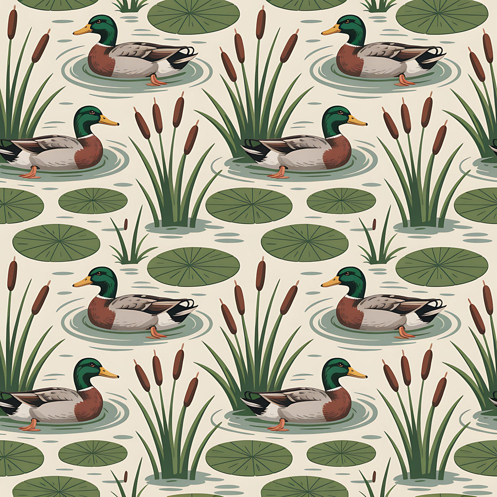 Drakes and Lilies Pattern 17 Minky Fabric