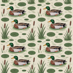 Drakes and Lilies Pattern 18 Minky Fabric