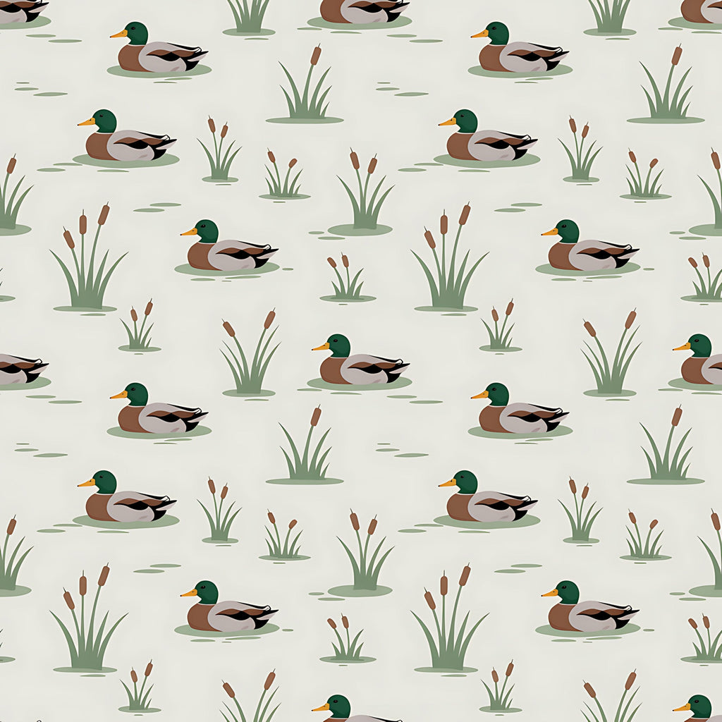 Drakes and Lilies Pattern 19 Minky Fabric