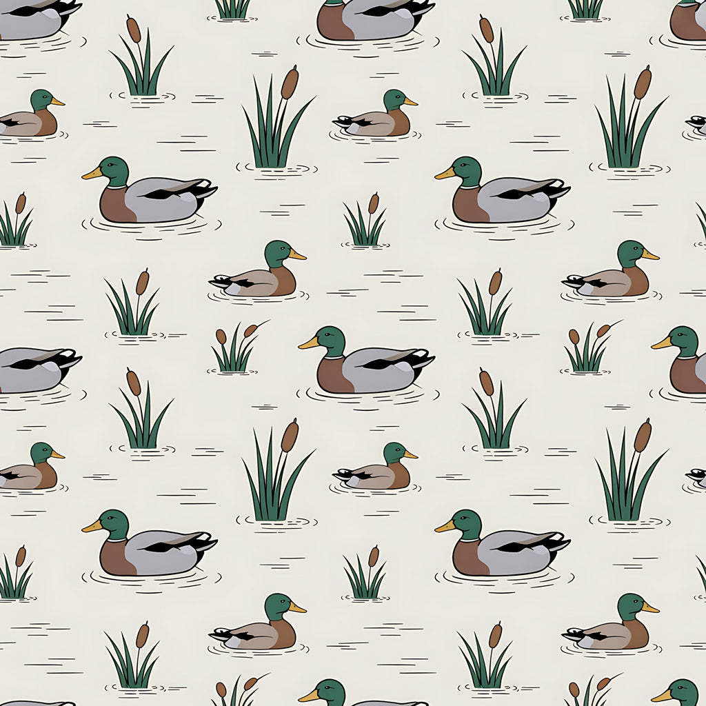 Drakes and Lilies Pattern 20 Minky Fabric
