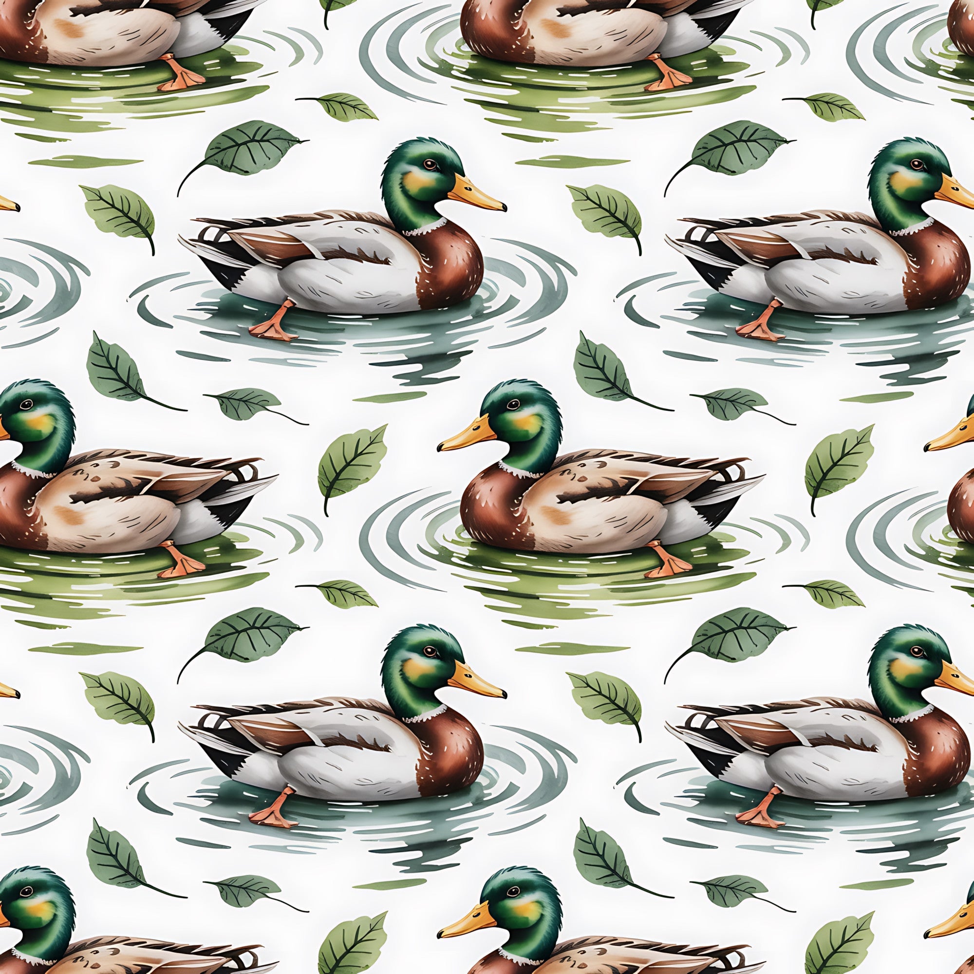 Drakes and Lilies Pattern 21 Minky Fabric