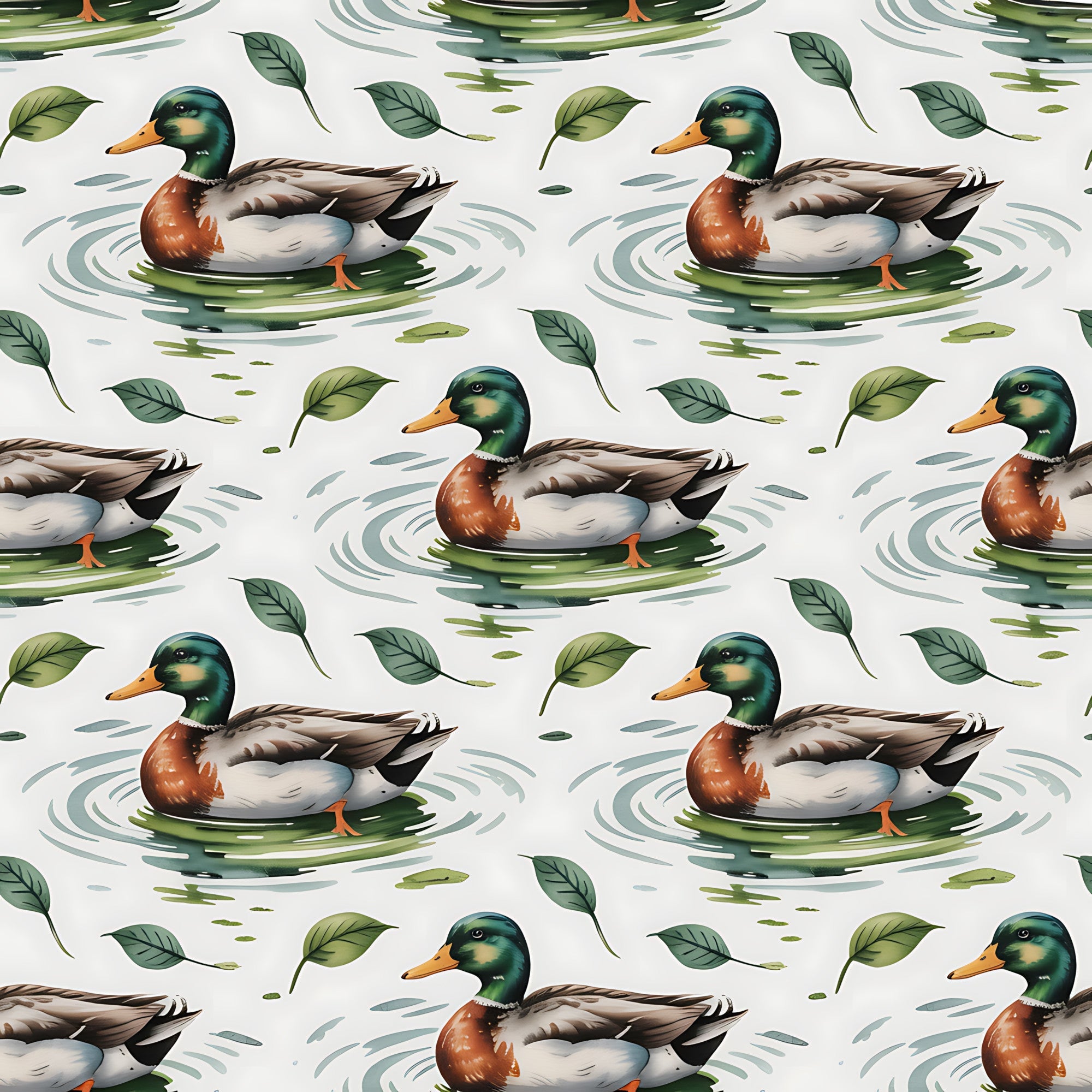 Drakes and Lilies Pattern 22 Minky Fabric