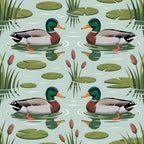 Drakes and Lilies Pattern 23 Minky Fabric