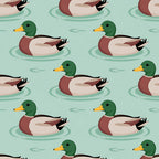 Drakes and Lilies Pattern 5 Minky Fabric
