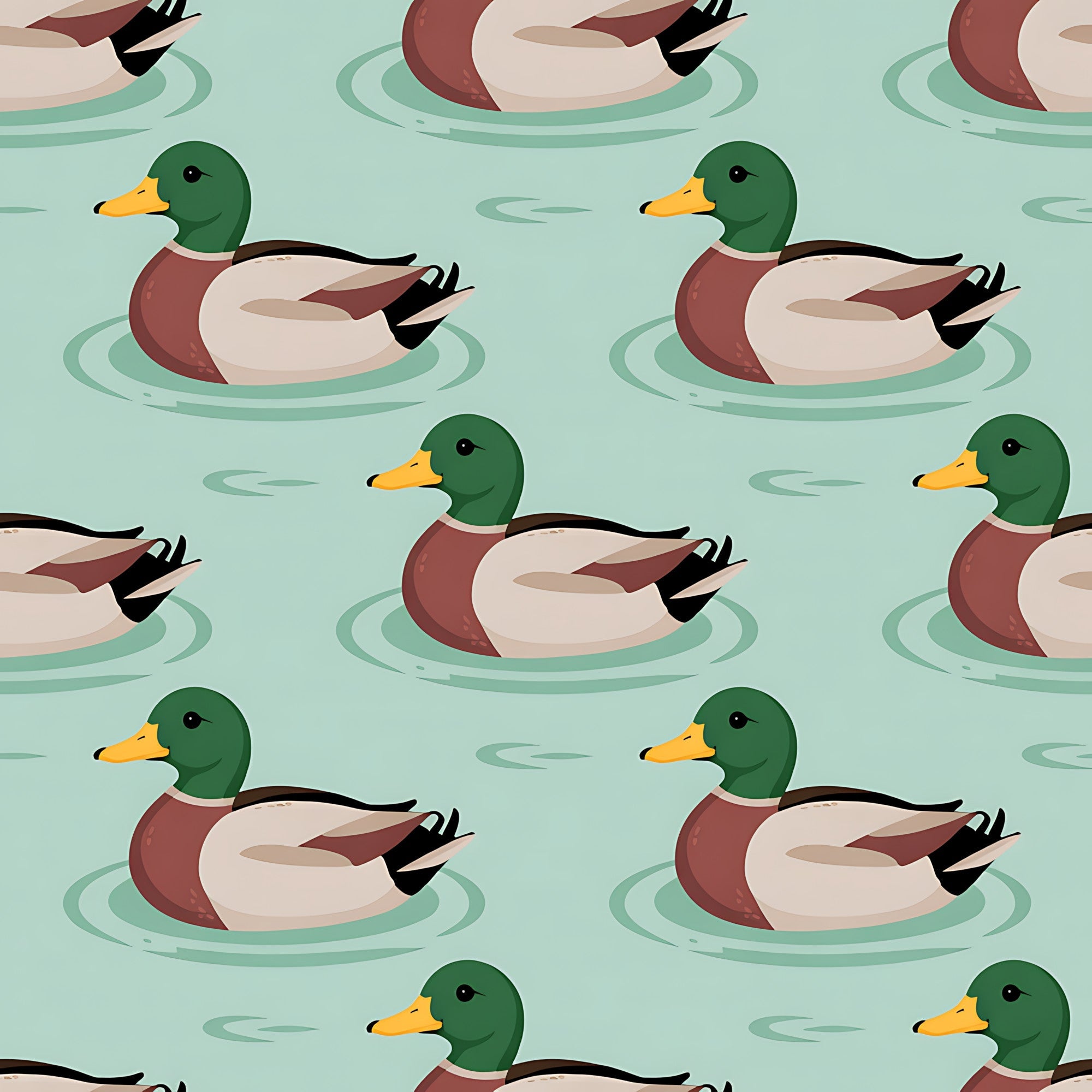 Drakes and Lilies Pattern 5 Minky Fabric