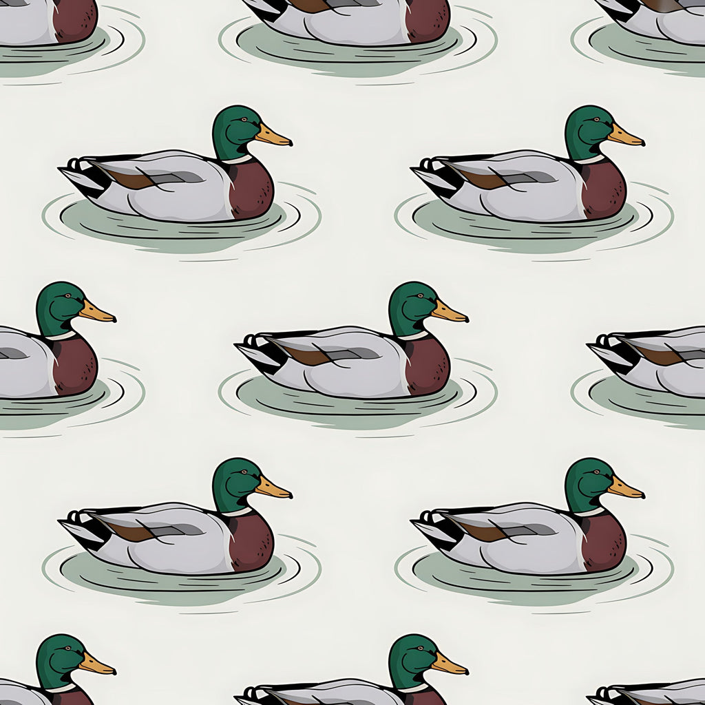 Drakes and Lilies Pattern 6 Minky Fabric