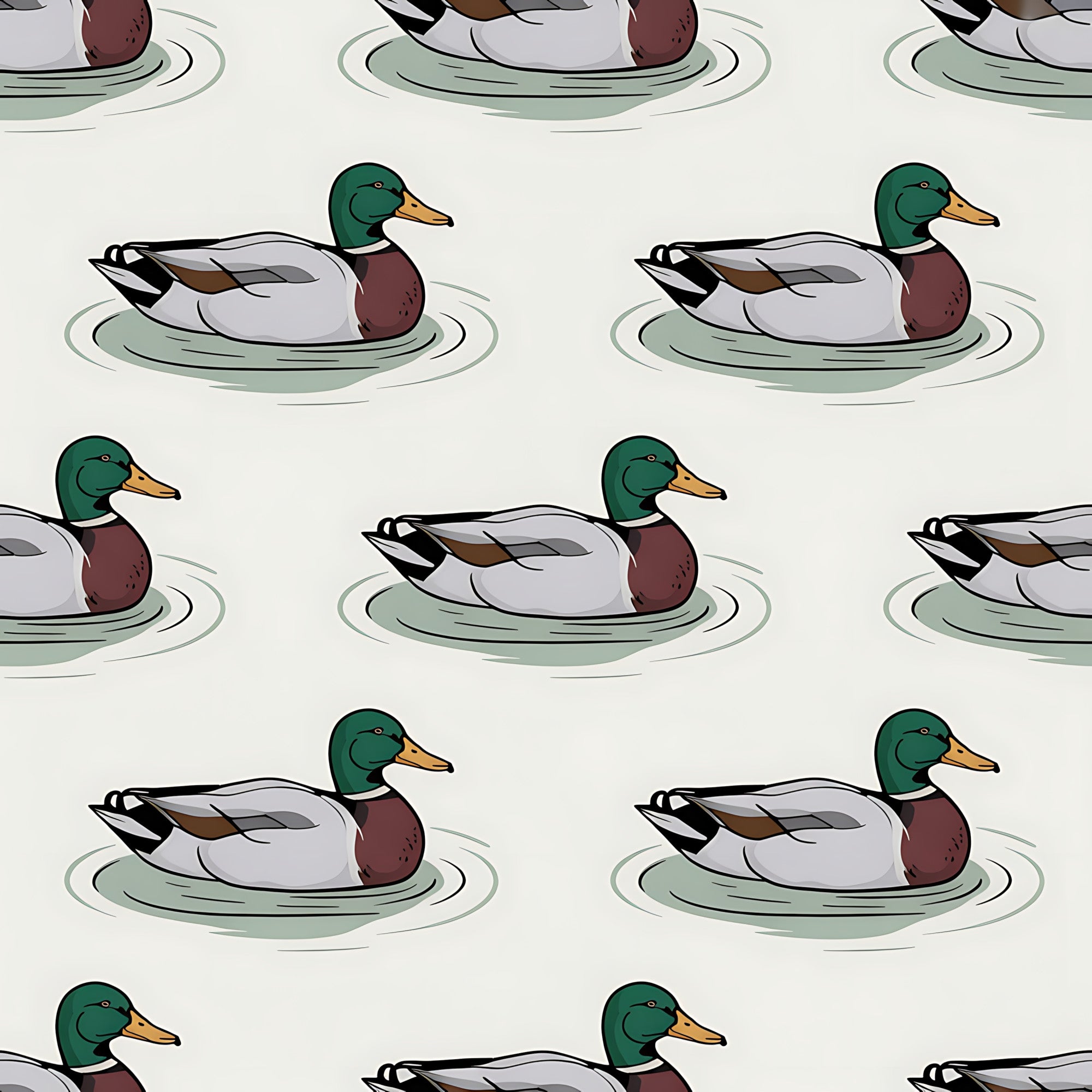 Drakes and Lilies Pattern 6 Minky Fabric