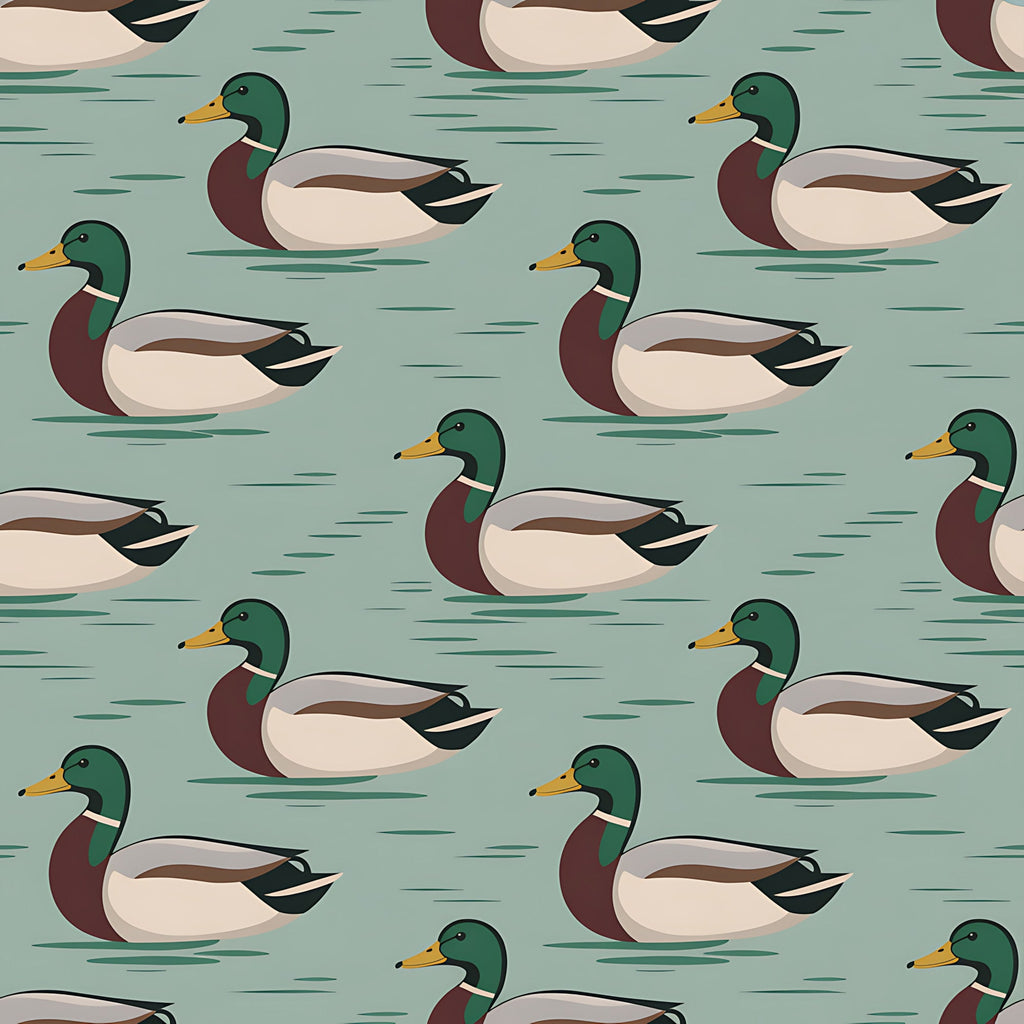 Drakes and Lilies Pattern 7 Minky Fabric