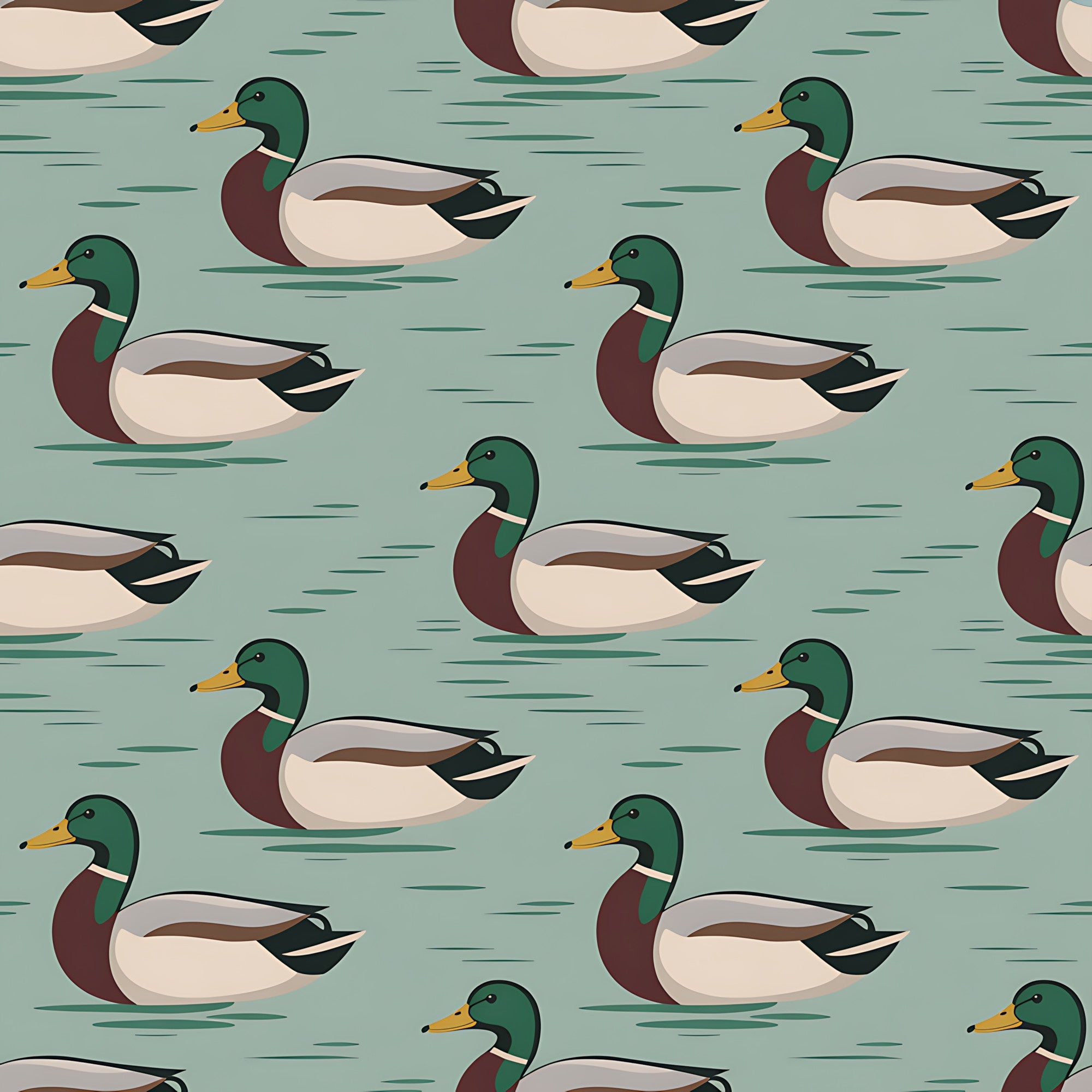 Drakes and Lilies Pattern 7 Minky Fabric