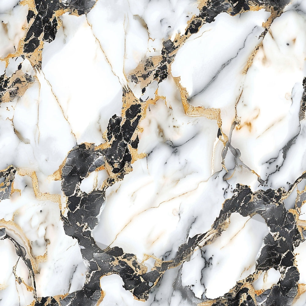 white marble, black veining, gold accents, luxury pattern, abstract design, geometric texture, modern aesthetic,, fabric panel, sophisticated palette, mineral texture, stone pattern, elegant veining, contemporary style, metallic highlights, natural formation, artistic swirls, premium fabric, decorative material