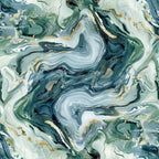 marble pattern, swirled design, teal green, sage green, white, gold accents, fluid textures, abstract swirls, marbled effect, ocean colors, flowing lines,, fabric panel, modern art style, geode inspired, mineral textures, organic patterns, contemporary design, luxurious appearance
