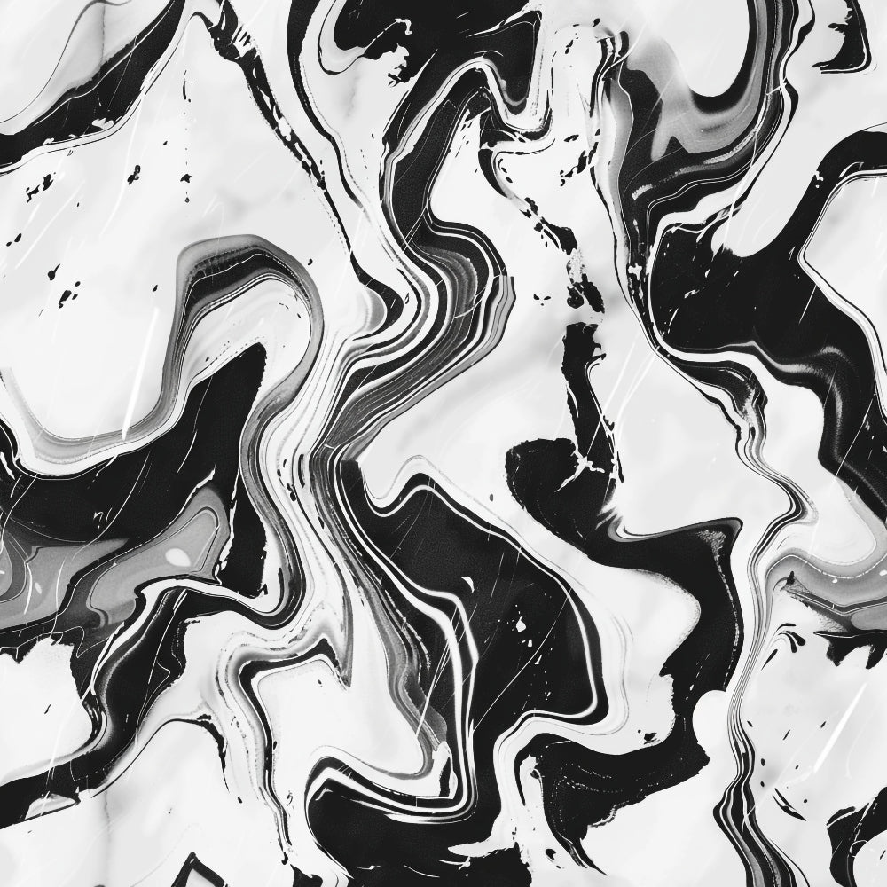 black and white, marble pattern, swirled design, fluid textures, abstract art, monochrome, organic shapes, flowing lines,, fabric panel, modern aesthetic, liquid marble, sophisticated pattern, contemporary design, grayscale tones, artistic swirls, natural stone effect, minimalist style