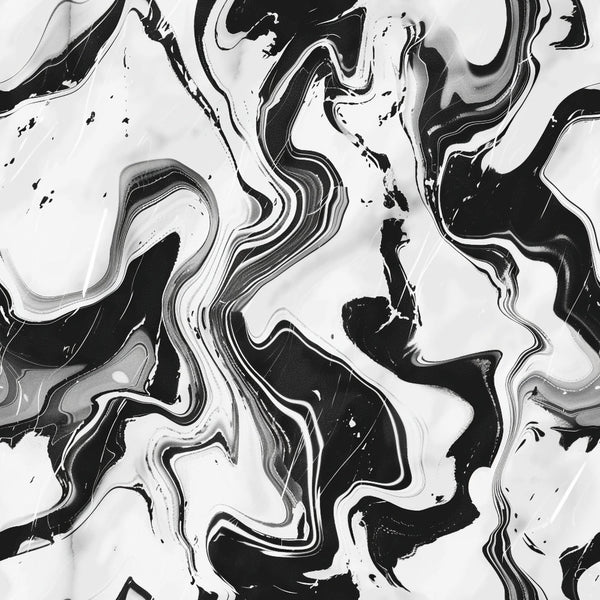 black and white, marble pattern, swirled design, fluid textures, abstract art, monochrome, organic shapes, flowing lines,, fabric panel, modern aesthetic, liquid marble, sophisticated pattern, contemporary design, grayscale tones, artistic swirls, natural stone effect, minimalist style