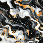 black, white, gray, gold, orange, marble texture, swirled pattern, fluid design, abstract art, marbled effect, geode inspired, liquid marble, contemporary style, modern aesthetic,, fabric panel, luxurious appearance, metallic accents, organic flow, artistic swirls