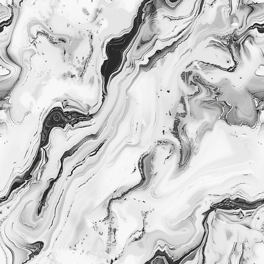 black and white, marble pattern, swirled texture, abstract design, flowing lines, organic shapes, monochrome, grayscale, fluid motion, natural stone, veined marble,, fabric panel, contemporary art, modern aesthetic, neutral tones, artistic swirls, geological pattern