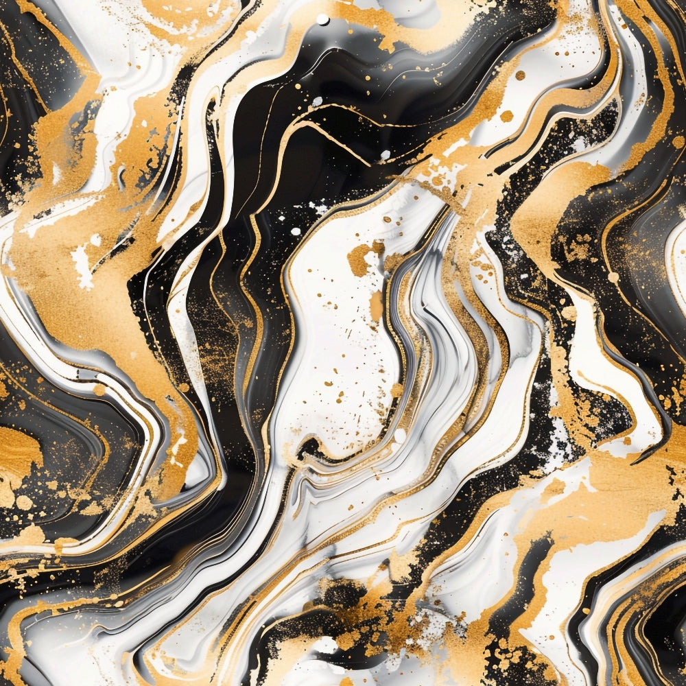 marble texture, swirled pattern, black, white, gold, gray, fluid design, abstract art, luxurious, metallic accents, flowing lines, organic shapes, modern style,, fabric panel, marbled effect, geological pattern, contemporary design, liquid marble, artistic swirls