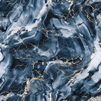 marble texture, navy blue, slate blue, gray, white, gold veining, cracked pattern, natural stone, abstract design, swirled pattern,, fabric panel, luxury aesthetic, sophisticated pattern, mineral veins, geological texture, marbled effect, contemporary style, decorative fabric, crafting material