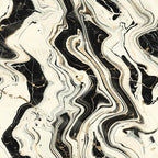 black, white, cream, beige, gold accents, marble pattern, swirled design, fluid lines, wavy texture, abstract art, modern style, luxurious appearance,, fabric panel, sophisticated mood, natural stone effect, flowing movement, organic shapes, contemporary design, neutral palette