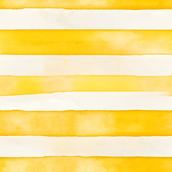 yellow stripes, cream stripes, watercolor effect, horizontal bands, sunny yellow, pale cream, soft edges,, fabric panel, mediterranean inspired, warm tones, striped pattern, painted stripes, golden yellow, nautical stripes, summer colors, cheerful mood, cotton fabric, crafting material