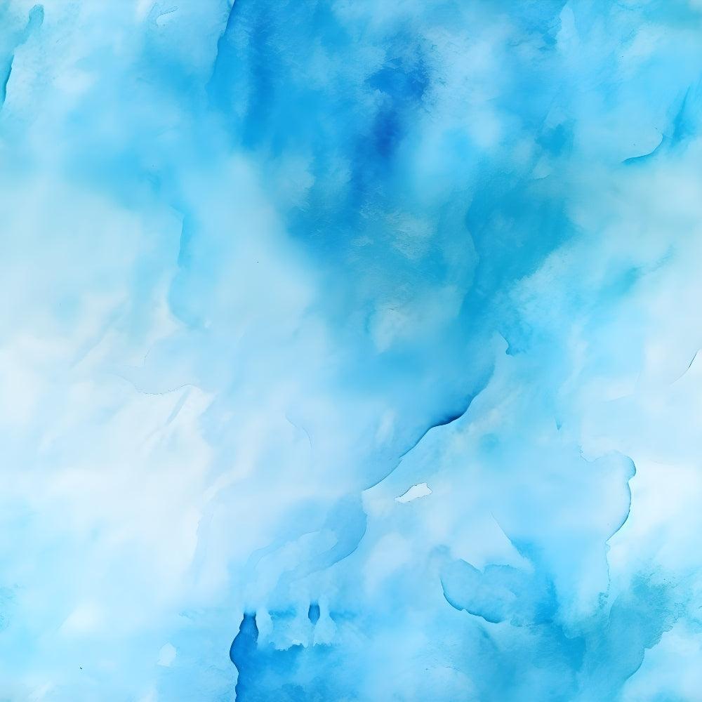 azure blue, sky blue, watercolor wash, abstract clouds, flowing patterns, soft blending, ethereal design,, fabric panel, dreamy atmosphere, paint wash effect, ocean blues, celestial mood, artistic swirls, mediterranean inspired, cotton fabric, gentle gradients, watery textures
