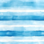 azure blue, sky blue, white, watercolor stripes, horizontal bands, cloudy texture, soft washes, abstract pattern, ocean waves, serene mood,, fabric panel, mediterranean theme, coastal design, flowing lines, artistic brushstrokes, tranquil atmosphere, blue gradient, dreamy aesthetic