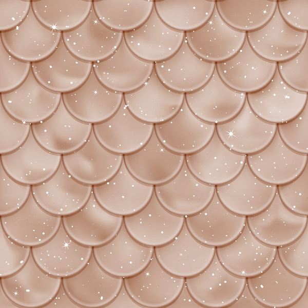 rose gold, blush pink, mermaid scales, scalloped pattern, shimmery scales, sparkles, starlight effects, fantasy theme, ocean inspired, iridescent texture,, fabric panel, magical pattern, underwater motif, geometric scales, soft pink tones, celestial sparkles, dreamy aesthetic, mythical creature, repetitive design