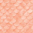 coral pink, peach, salmon, mermaid scales, fish scales, scalloped pattern, overlapping scales, shimmery, sparkles, stars, glitter effect, whimsical, fantasy, ocean theme, aquatic, iridescent,, fabric panel, magical, underwater
