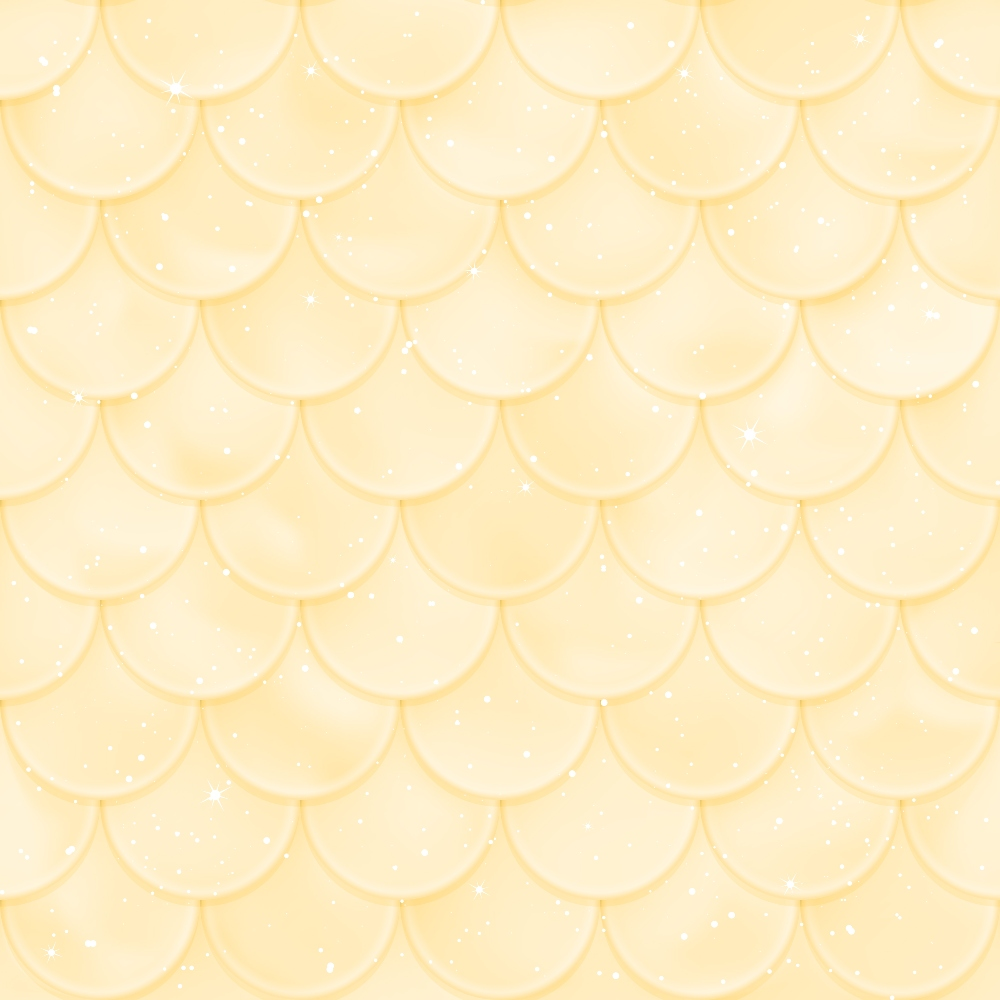 pale yellow, cream, golden yellow, mermaid scales, scale pattern, overlapping scales, fish scales, scalloped design, geometric pattern, ocean theme, nautical, marine,, fabric panel, soft pastel, whimsical, fantasy, underwater, repetitive pattern, textured appearance