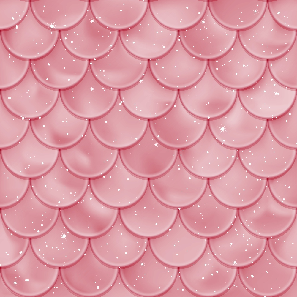 pink, rose pink, coral pink, mermaid scales, scale pattern, overlapping scales, sparkles, glitter effect, star sparkles, shimmer, iridescent, fantasy, magical, underwater theme, ocean inspired,, fabric panel, whimsical, dreamy, feminine