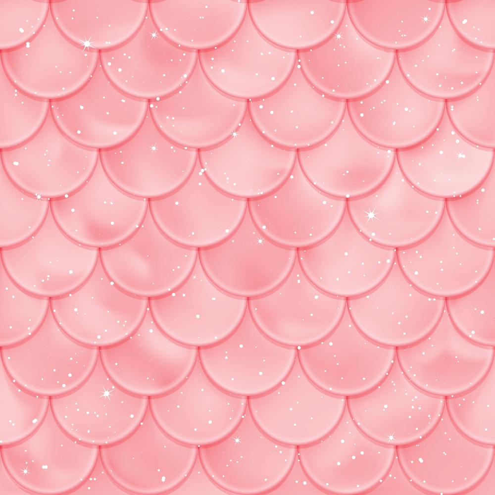 pink, coral, mermaid scales, scale pattern, overlapping scales, sparkles, glitter effect, whimsical, fantasy, underwater theme,, fabric panel, shimmery, iridescent, magical, ocean inspired, fish scales, repetitive pattern, soft pink, rose gold