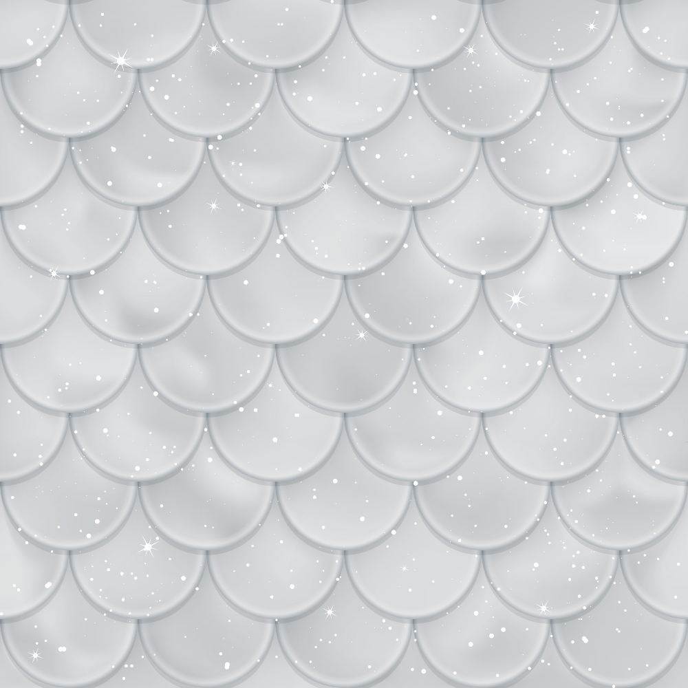 gray, silver, white, mermaid scales, scale pattern, overlapping scales, sparkles, glittery, shimmery, iridescent, geometric pattern, repeating pattern,, fabric panel, ocean theme, aquatic, magical, fantasy, soft gray, pearl-like