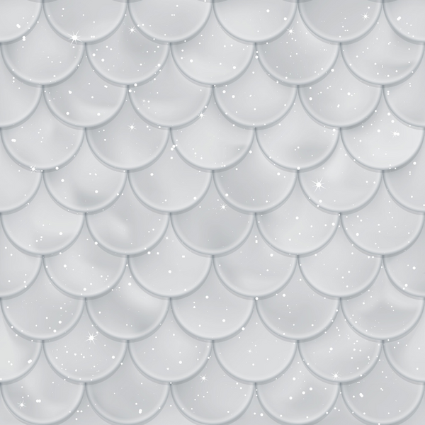 gray, silver, white, mermaid scales, scale pattern, overlapping scales, sparkles, glittery, shimmery, iridescent, geometric pattern, repeating pattern,, fabric panel, ocean theme, aquatic, magical, fantasy, soft gray, pearl-like
