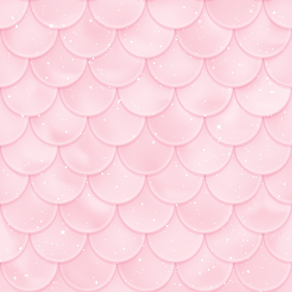 pink, mermaid scales, scalloped pattern, shimmer, sparkles, fantasy, whimsical, pastel pink, iridescent,, fabric panel, geometric scales, overlapping circles, dreamy, magical, soft pink, glittery, repetitive pattern, fish scales, ocean themed