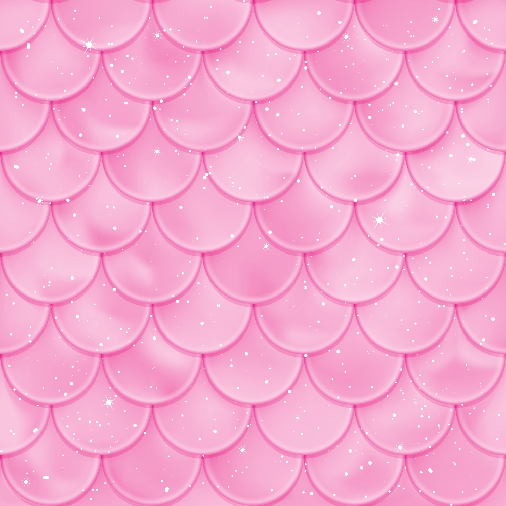 pink, mermaid scales, scalloped pattern, sparkles, glittery, iridescent, fantasy, magical,, fabric panel, geometric scales, shimmery, pastel pink, overlapping scales, whimsical, ocean themed, mythical, dreamy, repetitive pattern, crafting fabric