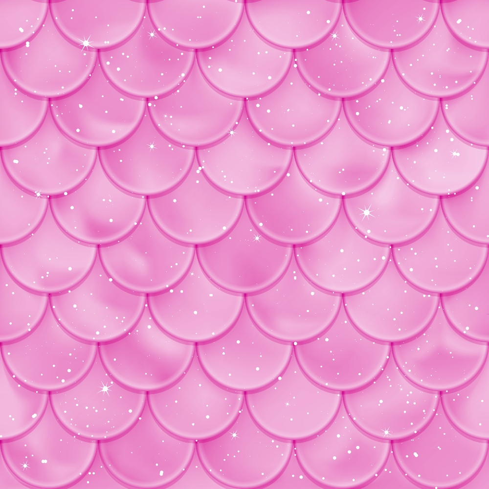 pink, magenta, fuchsia, mermaid scales, scales pattern, overlapping scales, sparkles, stars, glitter effect, iridescent, shimmery, fantasy, whimsical, dreamy,, fabric panel, mythical, ocean inspired, dimensional scales, gradient pink