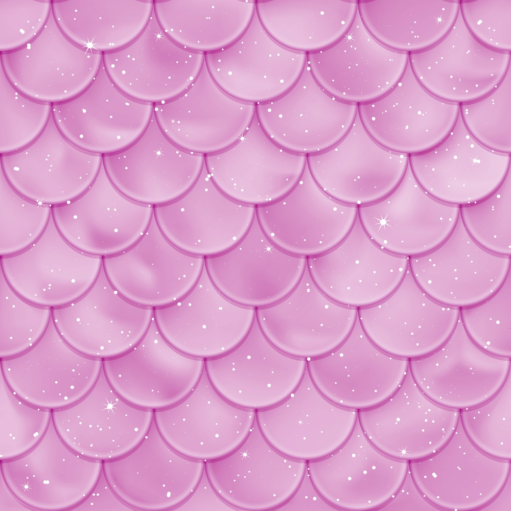 pink, magenta, fuchsia, mermaid scales, fish scales, overlapping scales, scalloped pattern, sparkles, glitter effects, stars, shimmery, iridescent, fantasy, whimsical, ocean themed, aquatic,, fabric panel, seamless pattern, magical