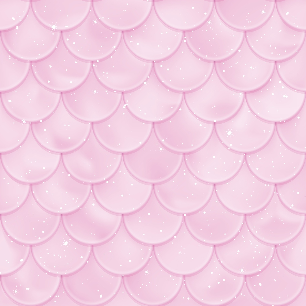 pink, mermaid scales, scalloped pattern, iridescent, sparkles, glitter dots, pastel pink, blush pink, rose pink, geometric scales, overlapping circles, shimmery, magical, fantasy, whimsical,, fabric panel, underwater theme, fish scales, dreamy