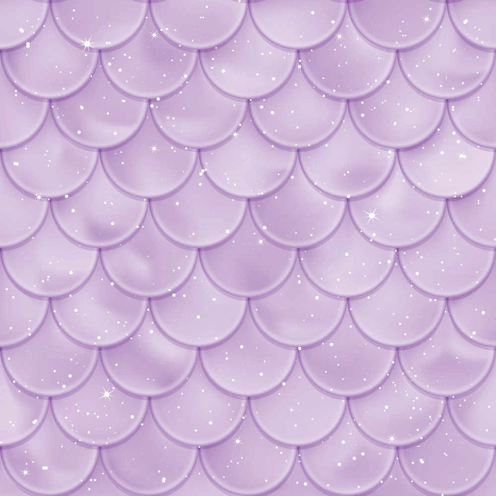 purple, lavender, mermaid scales, scale pattern, sparkles, stars, glitter effect, iridescent, fantasy, magical, overlapping scales,, fabric panel, whimsical, dreamy, ocean inspired, mythical, shimmery, repetitive pattern, geometric scales