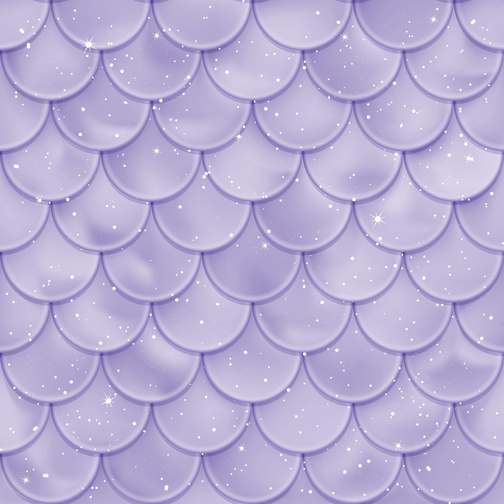 purple, lavender, mermaid scales, fish scales, overlapping scales, shimmer, sparkles, stars, iridescent, fantasy, magical, ocean theme, aquatic pattern,, fabric panel, whimsical, dreamy, nautical, sea creature, scalloped pattern