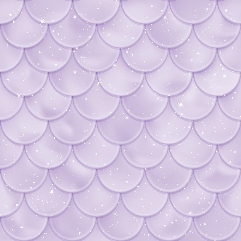 lavender, purple, mermaid scales, scale pattern, overlapping scales, sparkles, glitter effect, shimmery, iridescent, fantasy theme, whimsical, magical, ocean inspired,, fabric panel, repeating pattern, geometric scales, soft purple, lilac, dreamy
