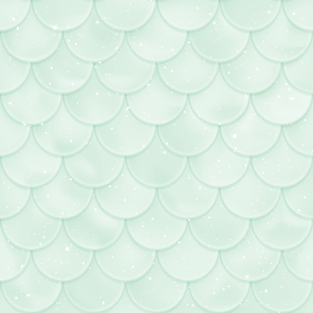 mint green, seafoam, pale green, mermaid scales, scale pattern, overlapping scales, geometric pattern, ocean theme, aquatic design, underwater motif, sparkles, shimmery effect,, fabric panel, nautical theme, fantasy design, repetitive pattern, soft pastels, magical atmosphere, whimsical style