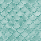 mermaid scales, turquoise, teal, aqua, mint green, sea green, scalloped pattern, overlapping scales, sparkling dots, shimmering effect, star accents, ocean theme, underwater, nautical, fantasy, whimsical,, fabric panel, seamless pattern, fish scales