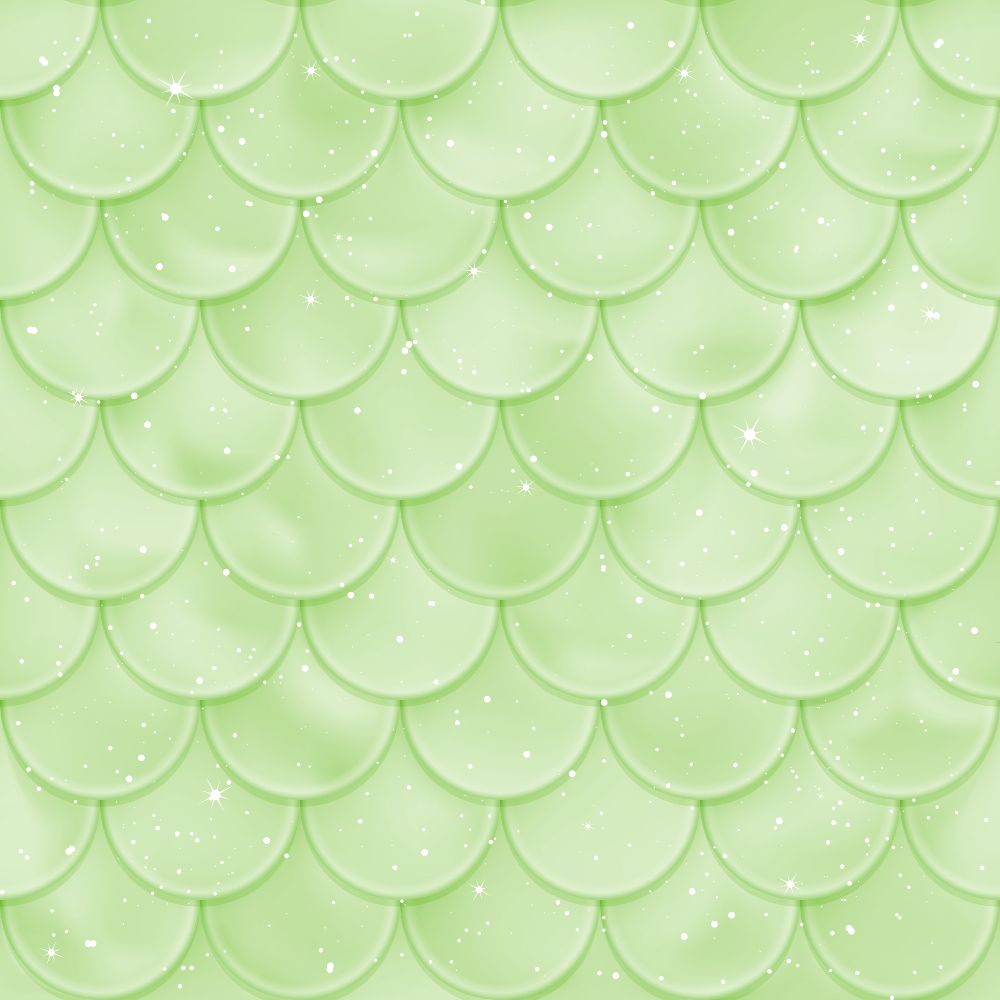 green fabric, lime green, sage green, mermaid scales, scale pattern, overlapping scales, shimmery effect, sparkles, starlight details, white highlights, fantasy theme, ocean inspired, mythical creatures,, fabric panel, whimsical design, aquatic motifs, magical atmosphere, iridescent appearance, underwater theme