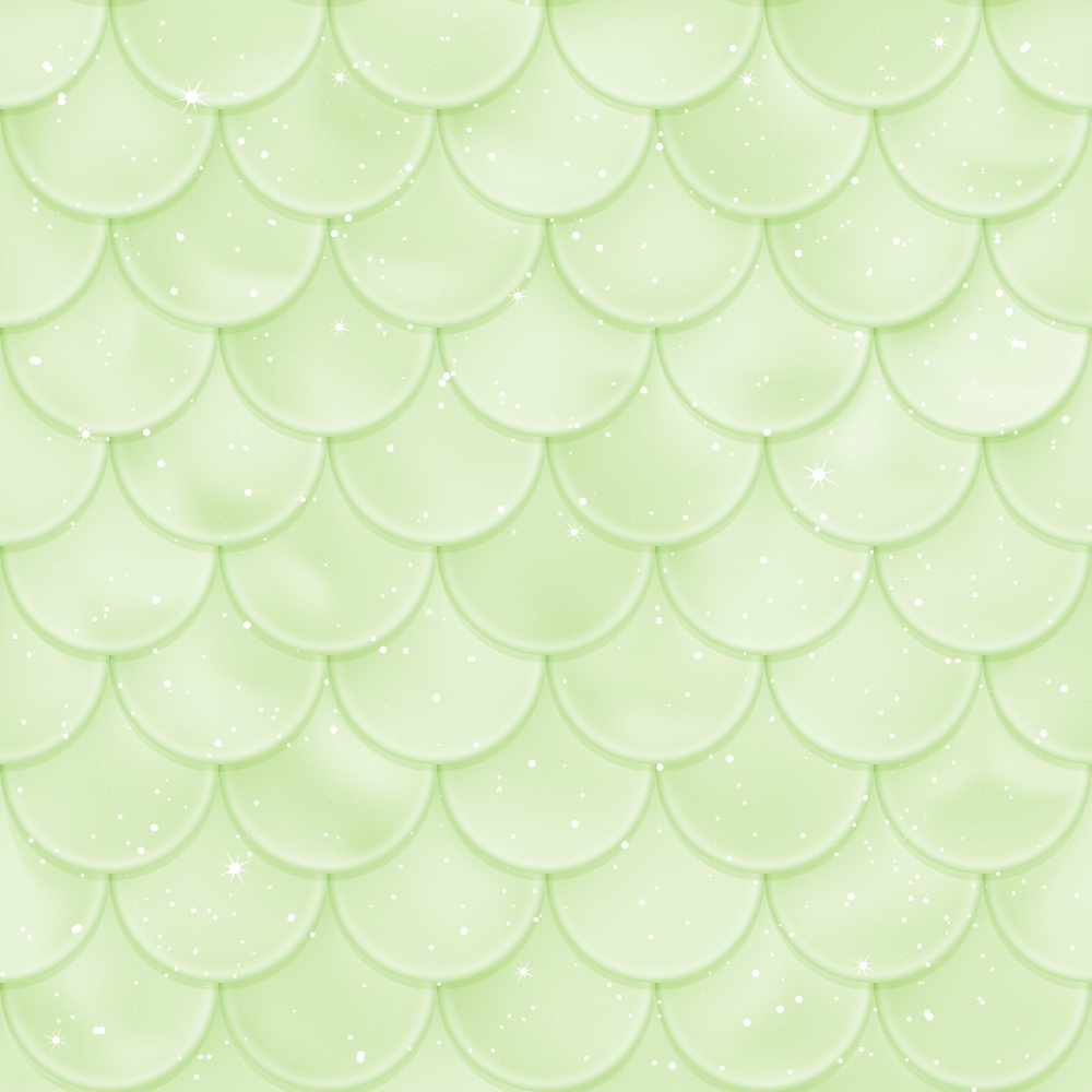 mint green, seafoam green, pale green, mermaid scales, scale pattern, overlapping scales, shimmery, sparkles, glitter dots, fish scales, ocean themed, aquatic, fantasy, whimsical, dreamy,, fabric panel, geometric pattern, textured appearance, underwater motif