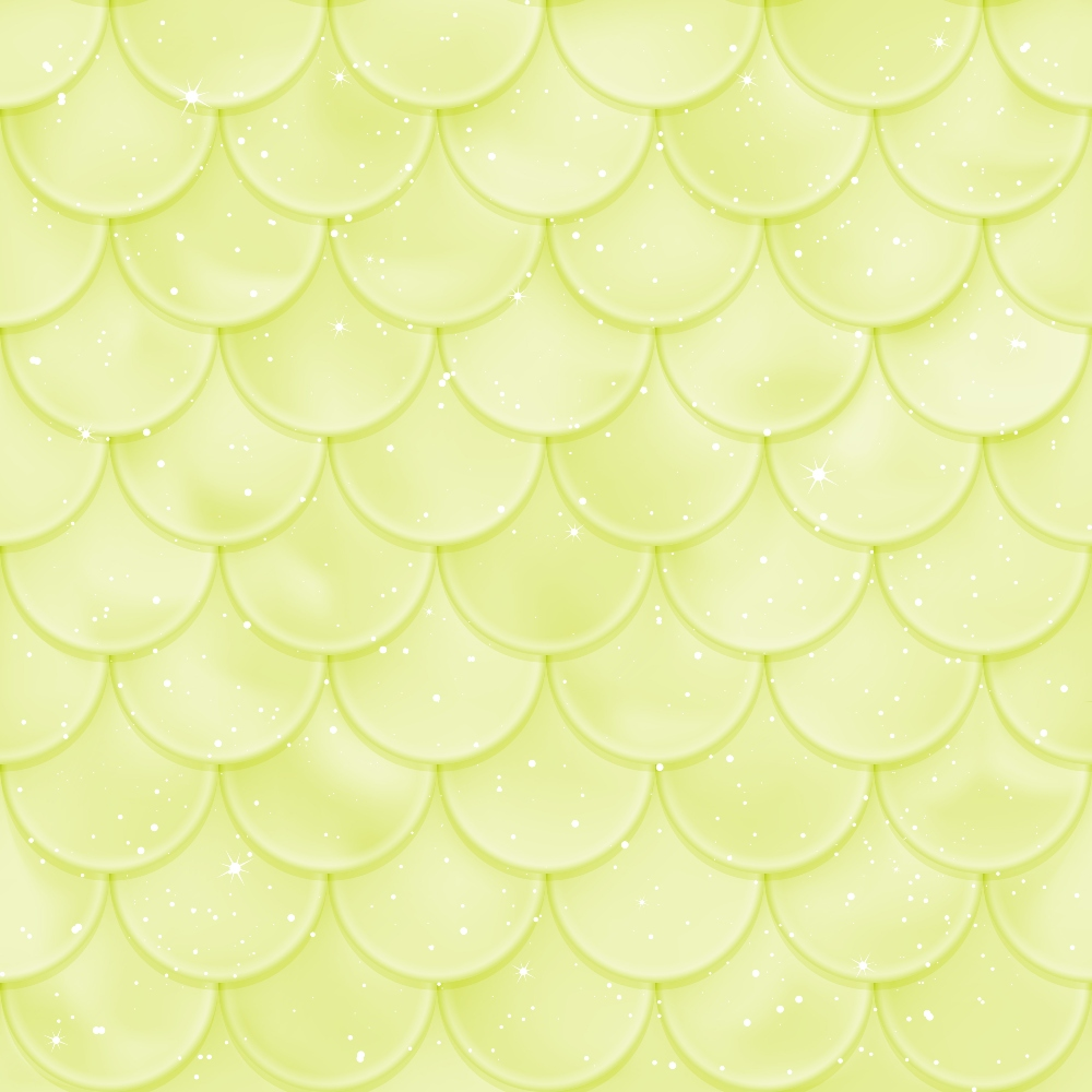 lime green, yellow green, mermaid scales, fish scales, overlapping circles, scalloped pattern, shimmer effect, sparkles, aquatic theme, ocean inspired, fantasy motif,, fabric panel, whimsical design, underwater aesthetic, magical creatures, pastel tones, geometric repeat, crafting material, sewing fabric