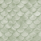 sage green, mint green, seafoam, mermaid scales, scalloped pattern, overlapping scales, shimmer effect, sparkles, star accents, ocean themed, aquatic pattern, geometric scales,, fabric panel, underwater motif, mythical creature, fantasy theme, sea green, iridescent look, repeating pattern