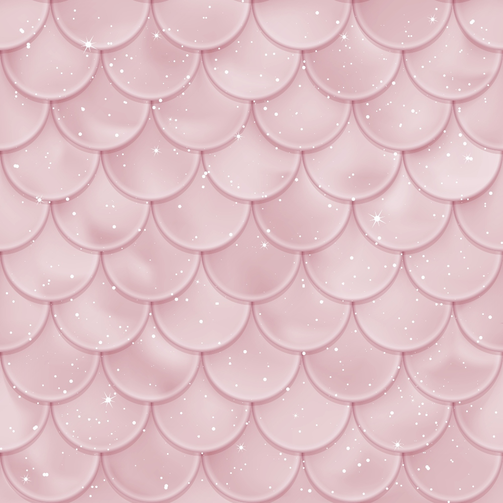 pink, rose pink, mermaid scales, fish scales, scalloped pattern, overlapping scales, sparkles, glittery, shimmer,, fabric panel, whimsical, fantasy, ocean theme, aquatic, iridescent, dreamy, pastel, geometric scales, nautical