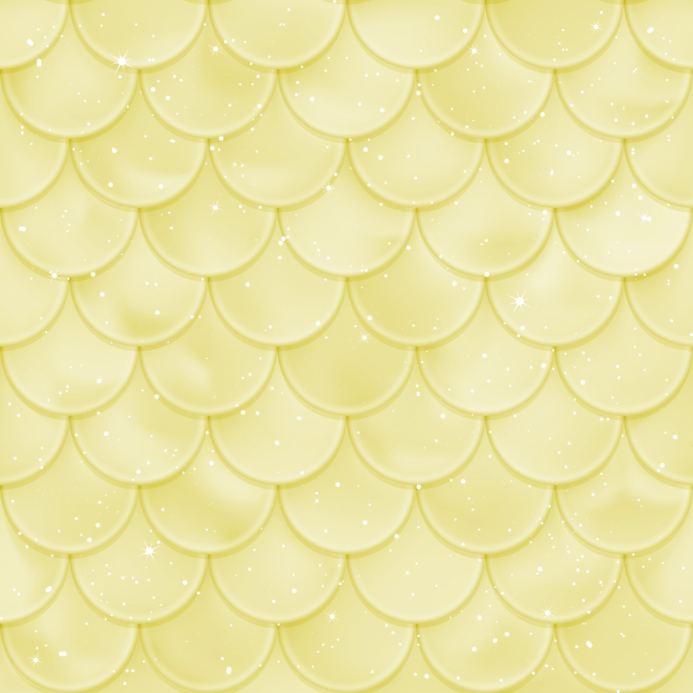 yellow, golden, pale yellow, mermaid scales, scale pattern, overlapping scales, sparkles, glitter effect, shimmery, iridescent, fantasy theme, ocean inspired, mythical, whimsical,, fabric panel, geometric pattern, repetitive design, magical, underwater theme